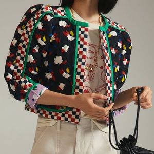 ClareV | puff sleeve reversible jacket